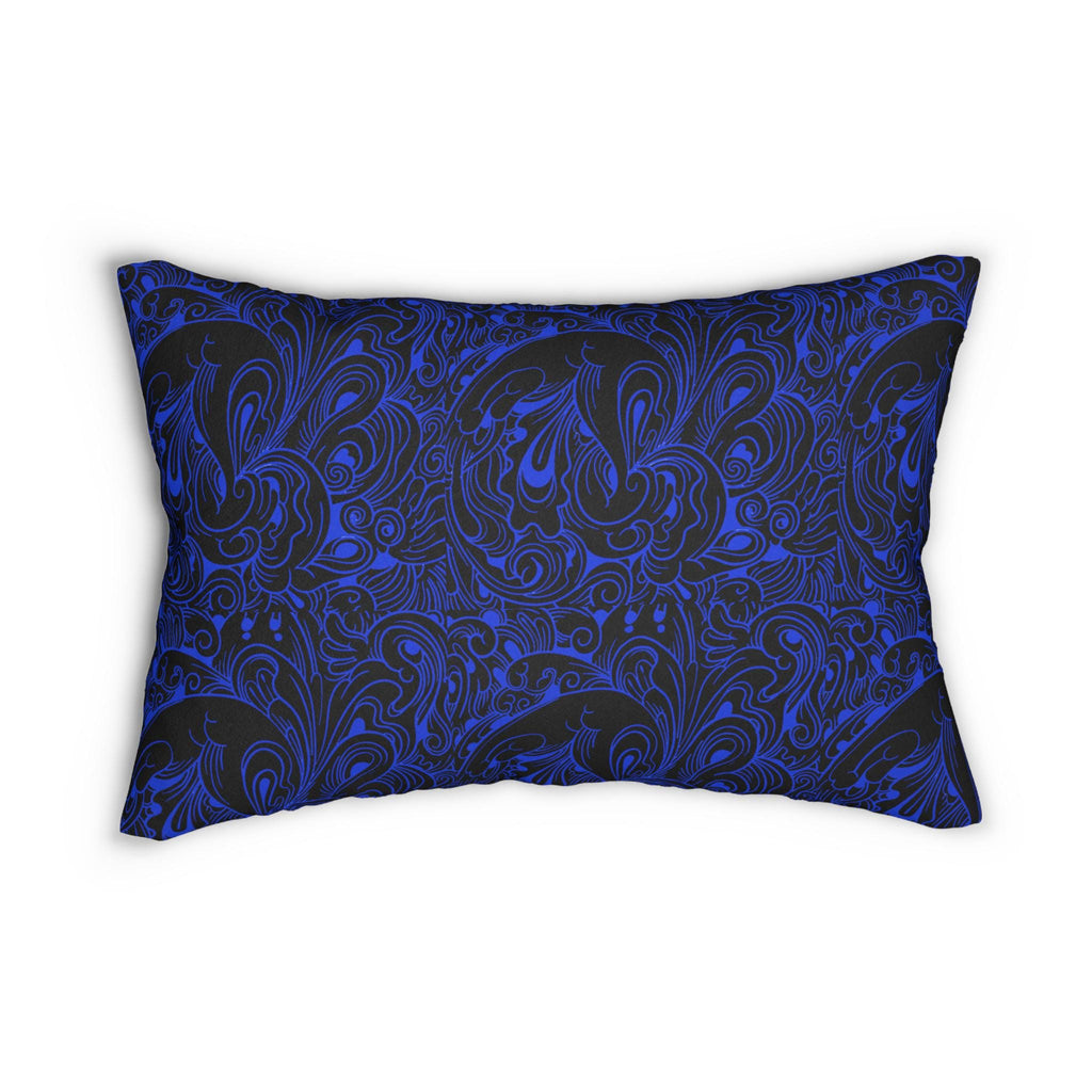 Floral Spun Polyester Pillow, Home Decor Cushion, Botanical Lumbar Throw