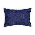 Floral Spun Polyester Pillow, Home Decor Cushion, Botanical Lumbar Throw
