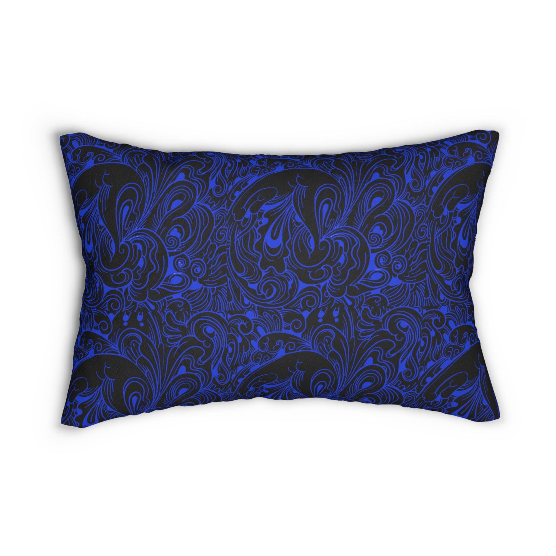 Floral Spun Polyester Pillow, Home Decor Cushion, Botanical Lumbar Throw
