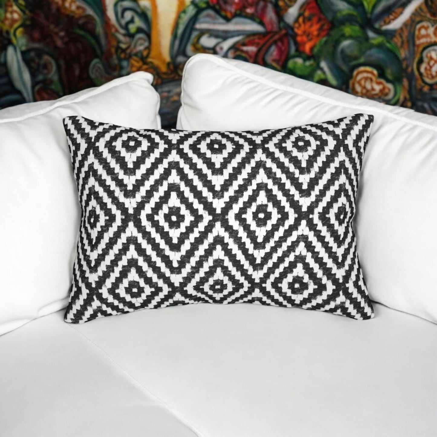 Tribal Spun Polyester Pillow, Decorative Cushion, Boho Throw Pillow, Aztec Pillow Cover