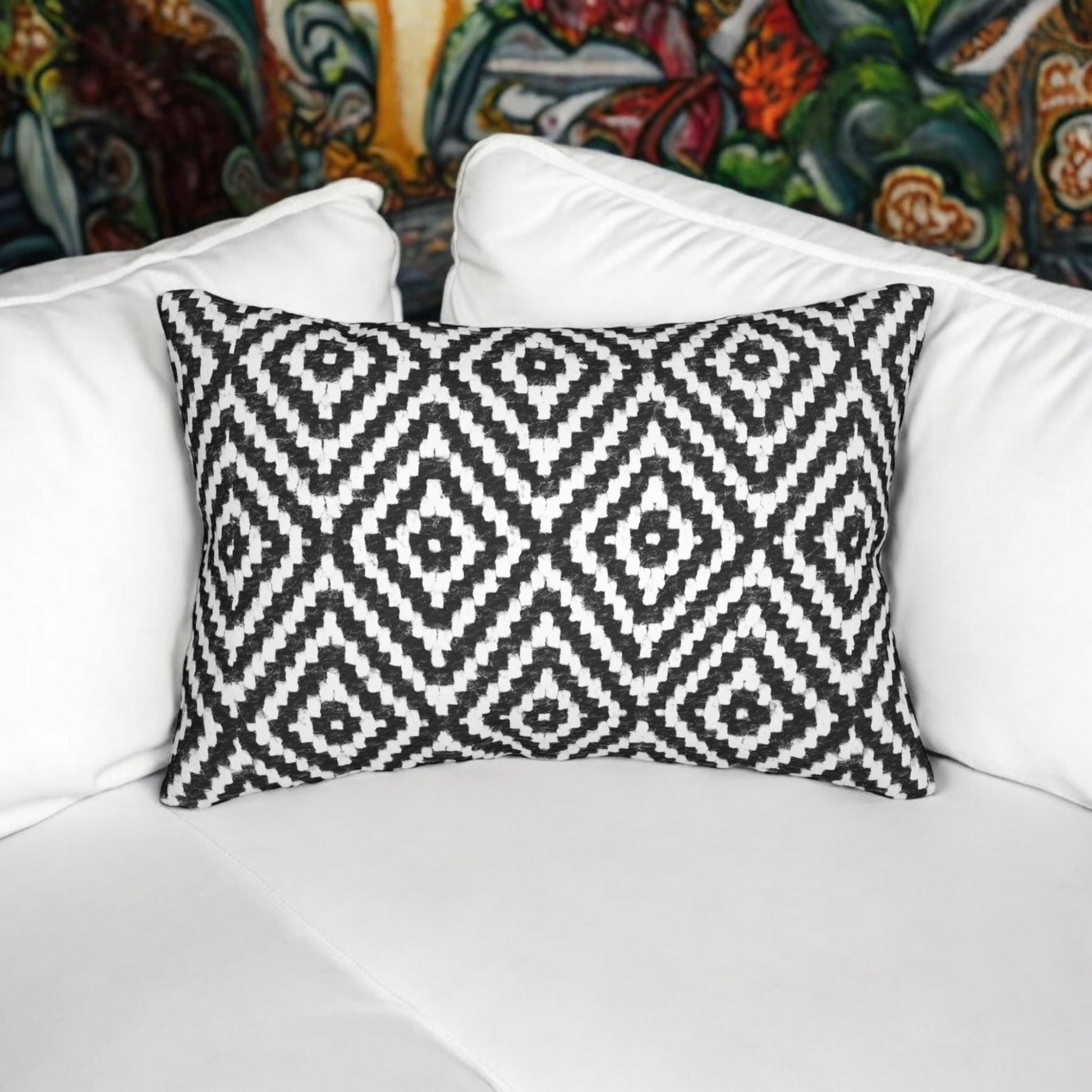 Tribal Spun Polyester Pillow, Decorative Cushion, Boho Throw Pillow, Aztec Pillow Cover