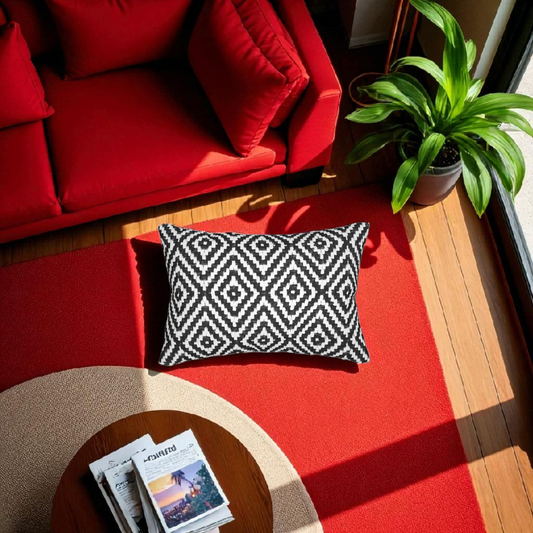 Tribal Spun Polyester Pillow, Decorative Cushion, Boho Throw Pillow, Aztec Pillow Cover