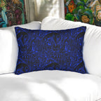 Floral Spun Polyester Pillow, Home Decor Cushion, Botanical Lumbar Throw