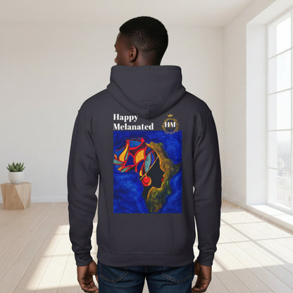 African Continent Art Graphic Unisex Hoodie, Lightweight Sweatshirt