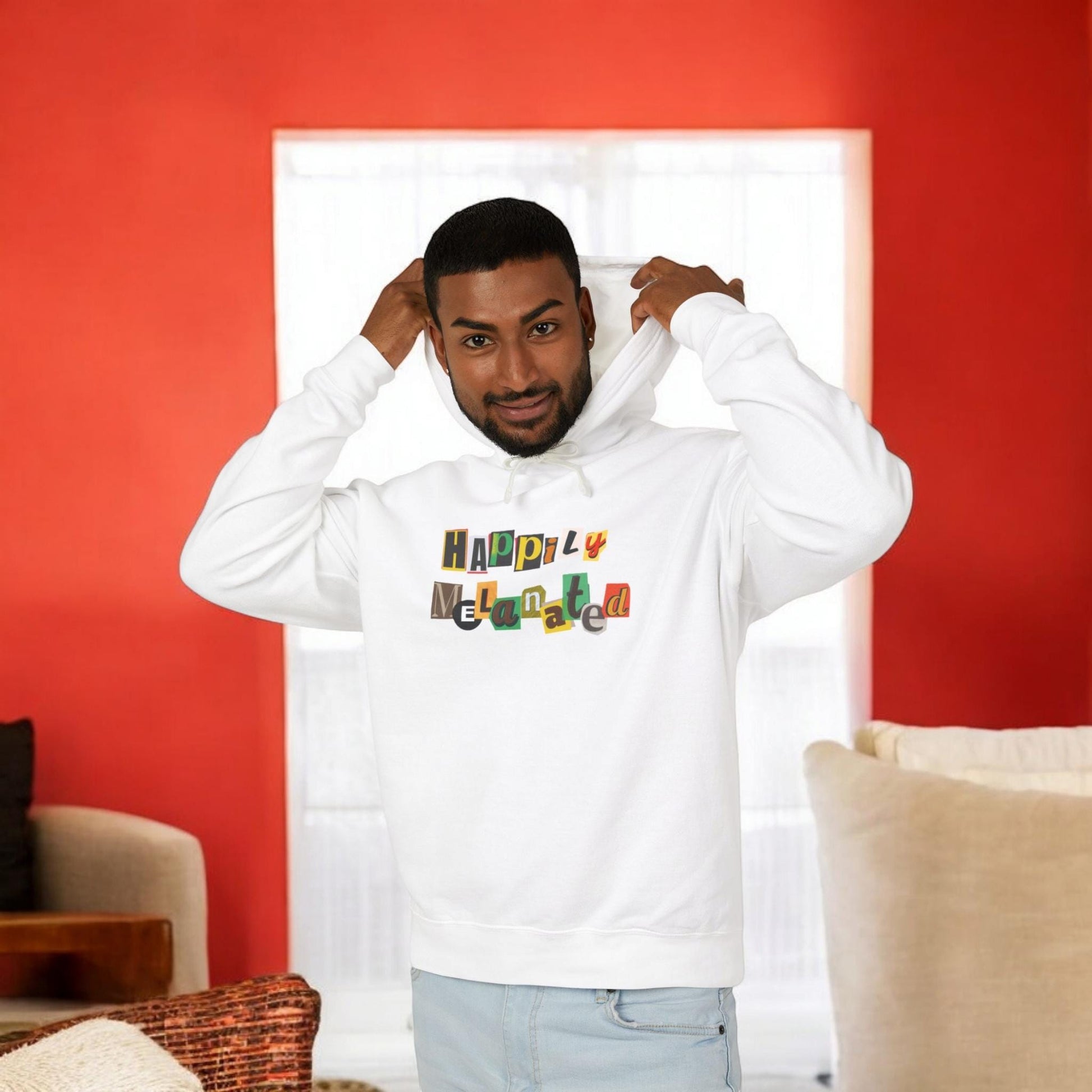 Handcrafted Afro Music Graphic Hoodie - Unisex Lightweight Hooded Sweatshirt, Hipster Hoodie