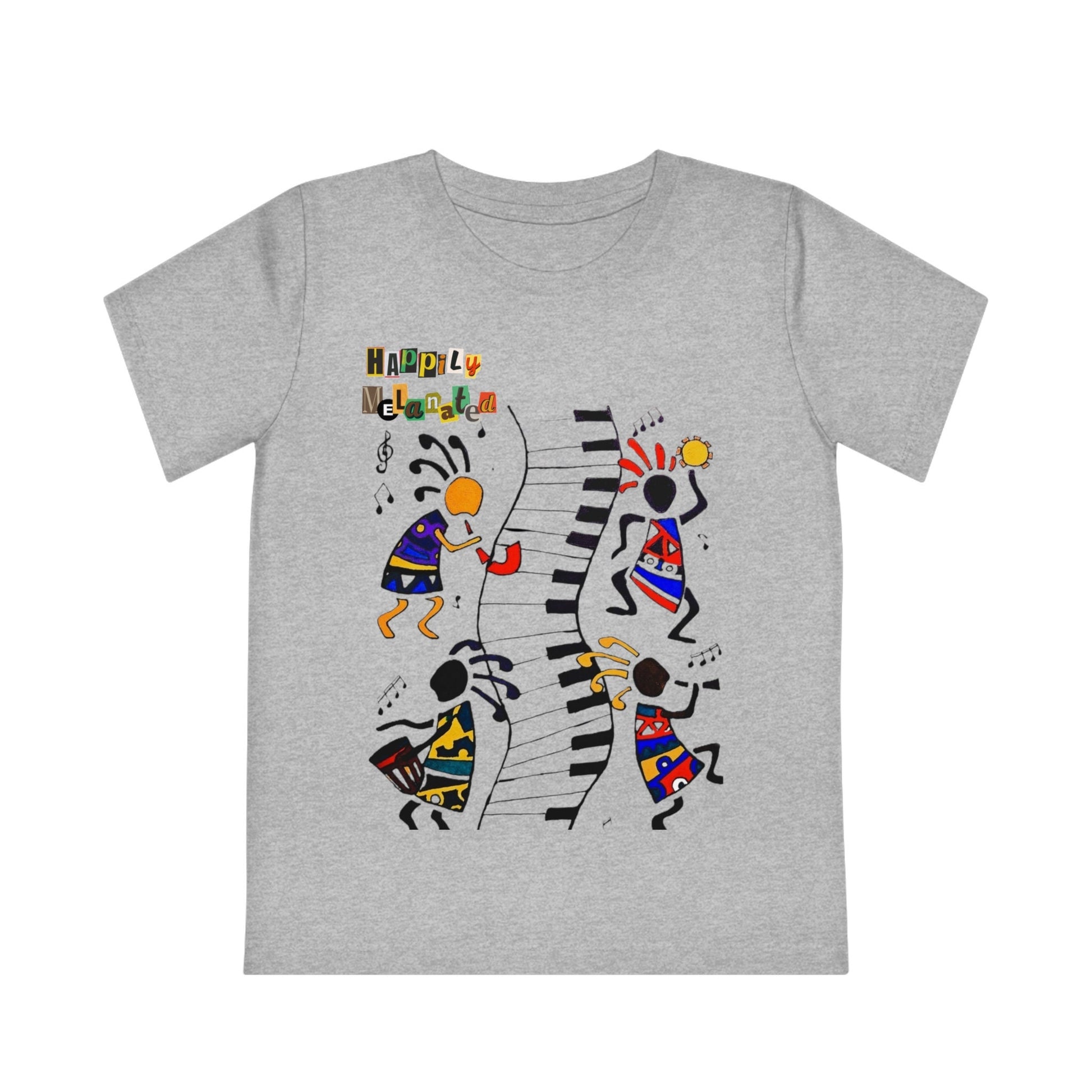 Afro Music Art Kids T-Shirt, Handcrafted Tee for Children, Kid's Graphic Tee, Ethnic Design Shirt, Youth Shirt with African Inspired Print