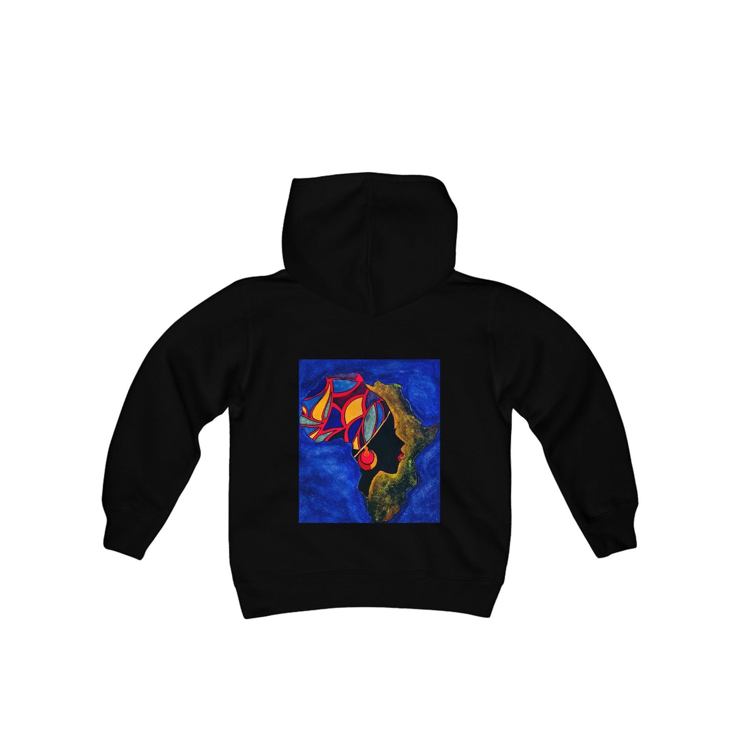 Handcrafted Afro Graphic Youth Hoodie, Kids Sweatshirt, Ethnic Design