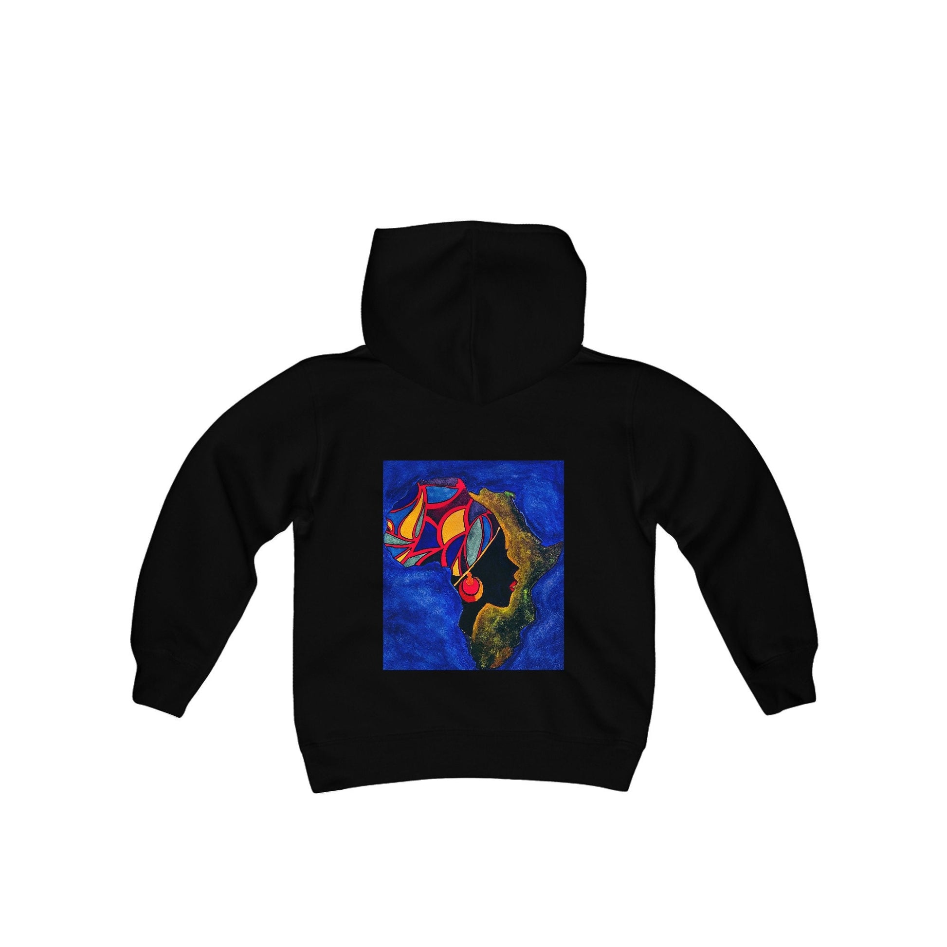Handcrafted Afro Graphic Youth Hoodie, Kids Sweatshirt, Ethnic Design