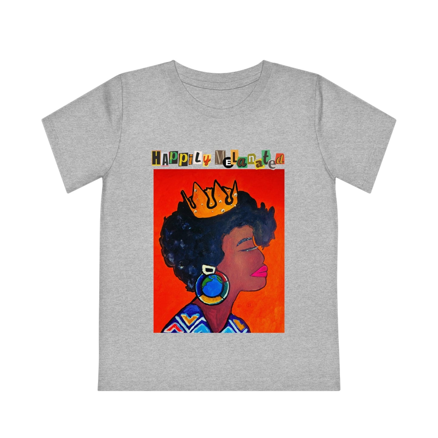 African Woman Art Kids T-Shirt, Handcrafted Tee for Children, Kid's Graphic Tee