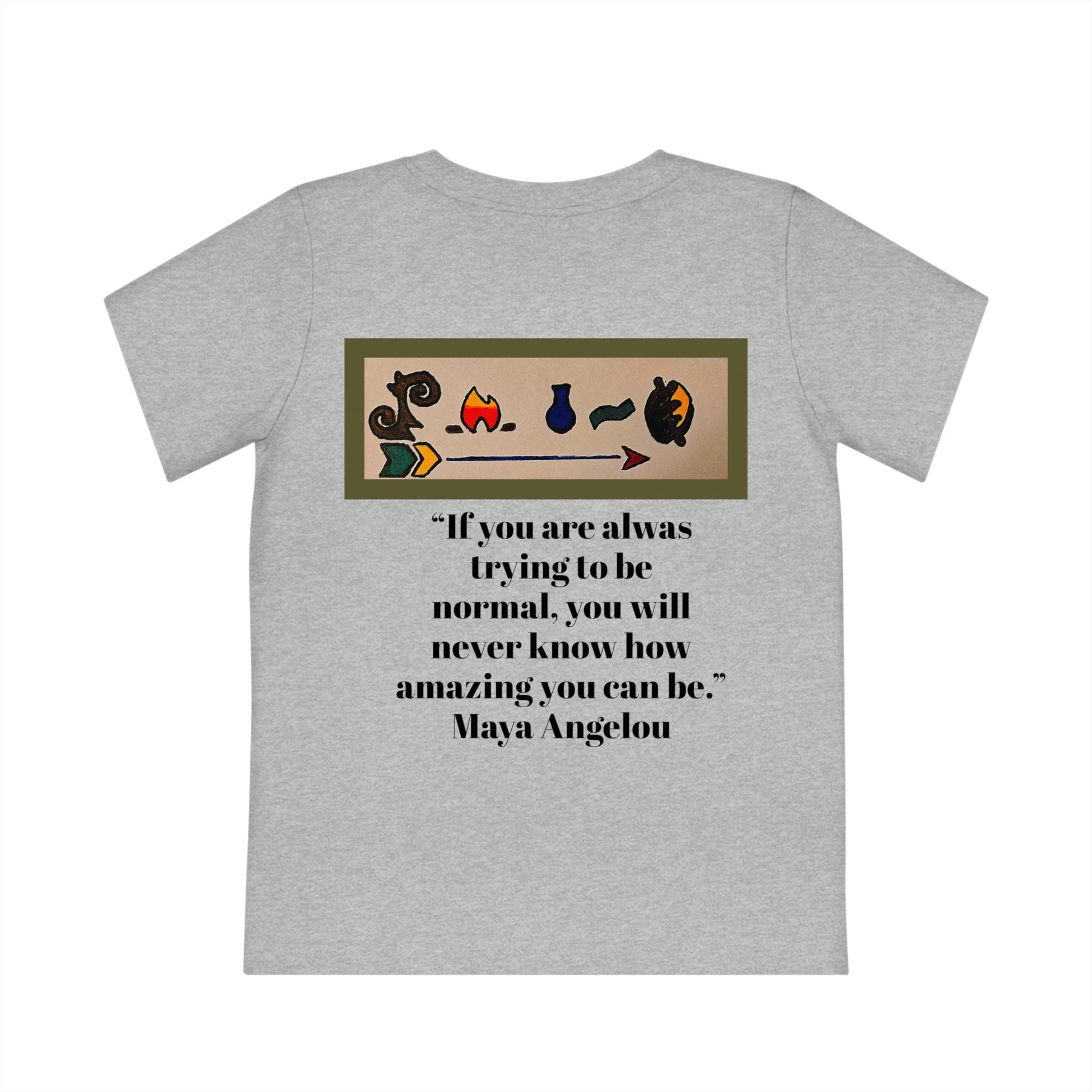African Woman Art Kids T-Shirt, Handcrafted Tee for Children, Kid's Graphic Tee