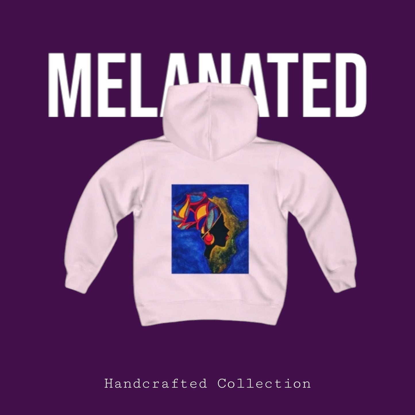 Handcrafted Afro Graphic Youth Hoodie, Kids Sweatshirt, Ethnic Design
