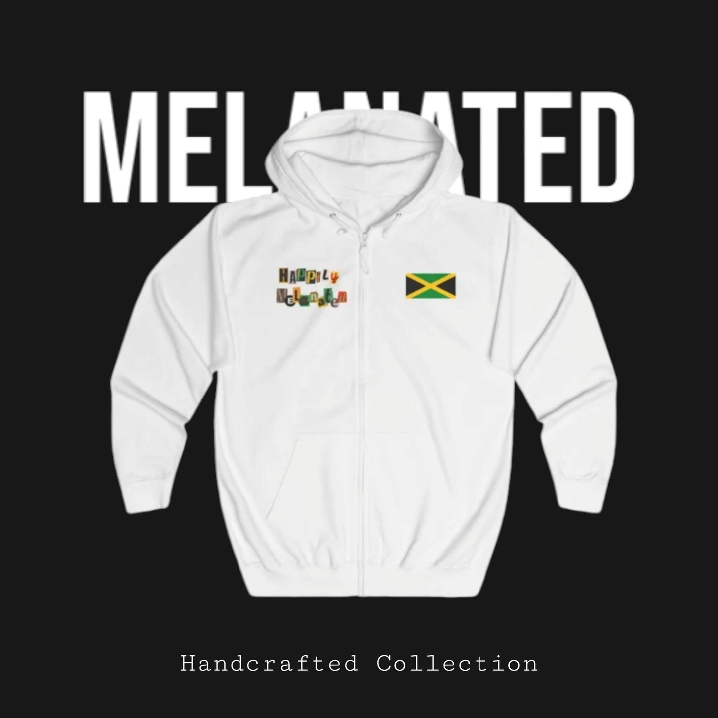 Illustrated Jamaican Woman Ethnic Streetwear Full Zip Hoodie, Jamaican Flag Colors, Unisex Hooded Sweatshirt, Rasta Jacket, Reggae Apparel,