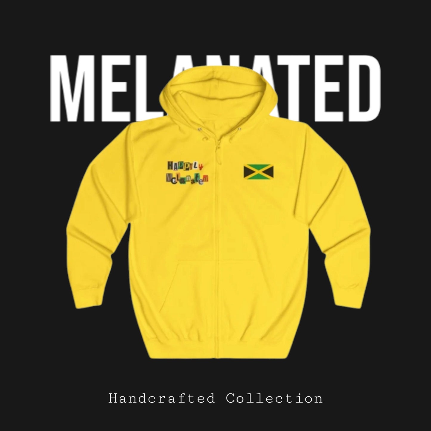 Illustrated Jamaican Woman Ethnic Streetwear Full Zip Hoodie, Jamaican Flag Colors, Unisex Hooded Sweatshirt, Rasta Jacket, Reggae Apparel,