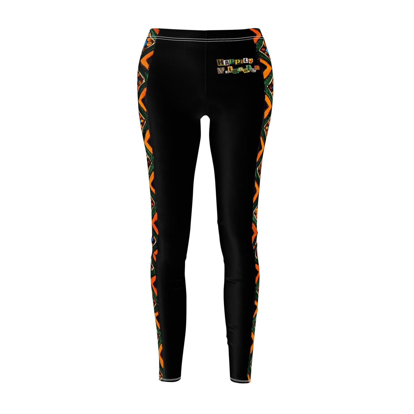 Artisan Tribal Print Leggings, Handmade Ethnic Women's Casual Wear