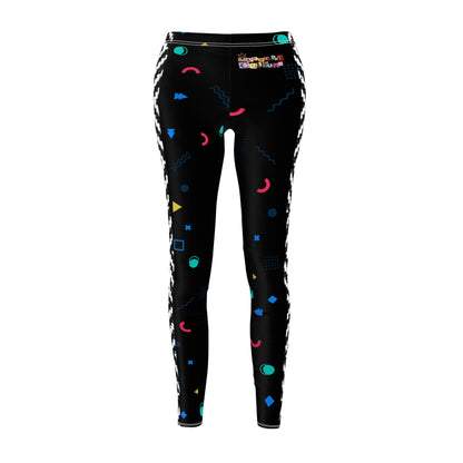 Boho Chic Handcrafted Tribal Print Leggings, Ethnic Casual Women’s Apparel