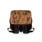 Afro Music Cartoon Backpack, Handcrafted Unisex Shoulder Bag for Casual Use
