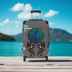 Handcrafted Afro Galactic Art Suitcase, Travel Luggage, African Inspired Carry-On Bag Printify
