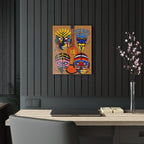 Tribal Mask Acrylic Prints, Wall Art Decor, Native American Artwork, Home Office Decor