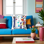 Ethnic Family Doodle Spun Polyester Square Pillow - Handcrafted Accent Throw Cushion Printify