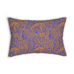Floral Spun Polyester Pillow, Home Decor Cushion, Botanical Lumbar Throw
