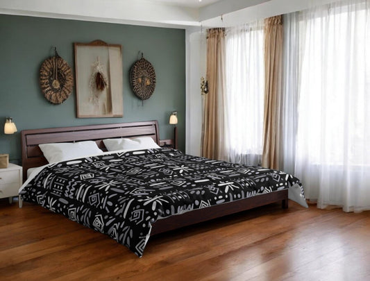 Tribal Comforter, Boho Duvet Cover, Aztec Bedspread, Ethnic Bedding Comforter