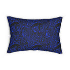 Floral Spun Polyester Pillow, Home Decor Cushion, Botanical Lumbar Throw