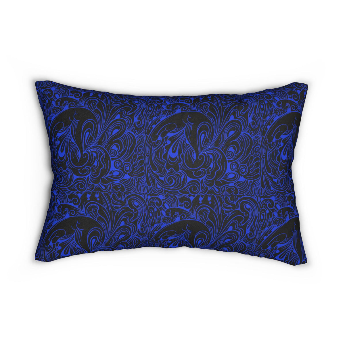 Floral Spun Polyester Pillow, Home Decor Cushion, Botanical Lumbar Throw