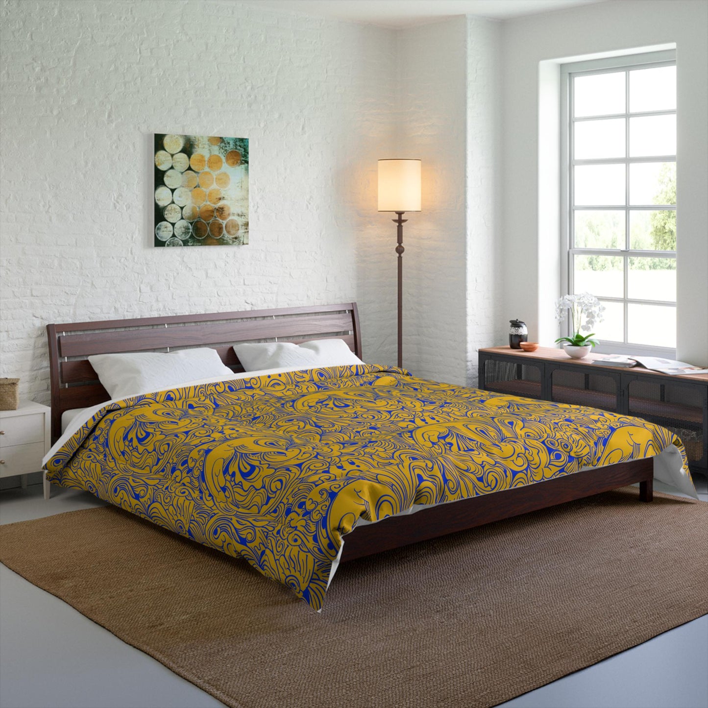 Floral Comforter, Botanical Bedding, Cozy Duvet Cover, Flower Print