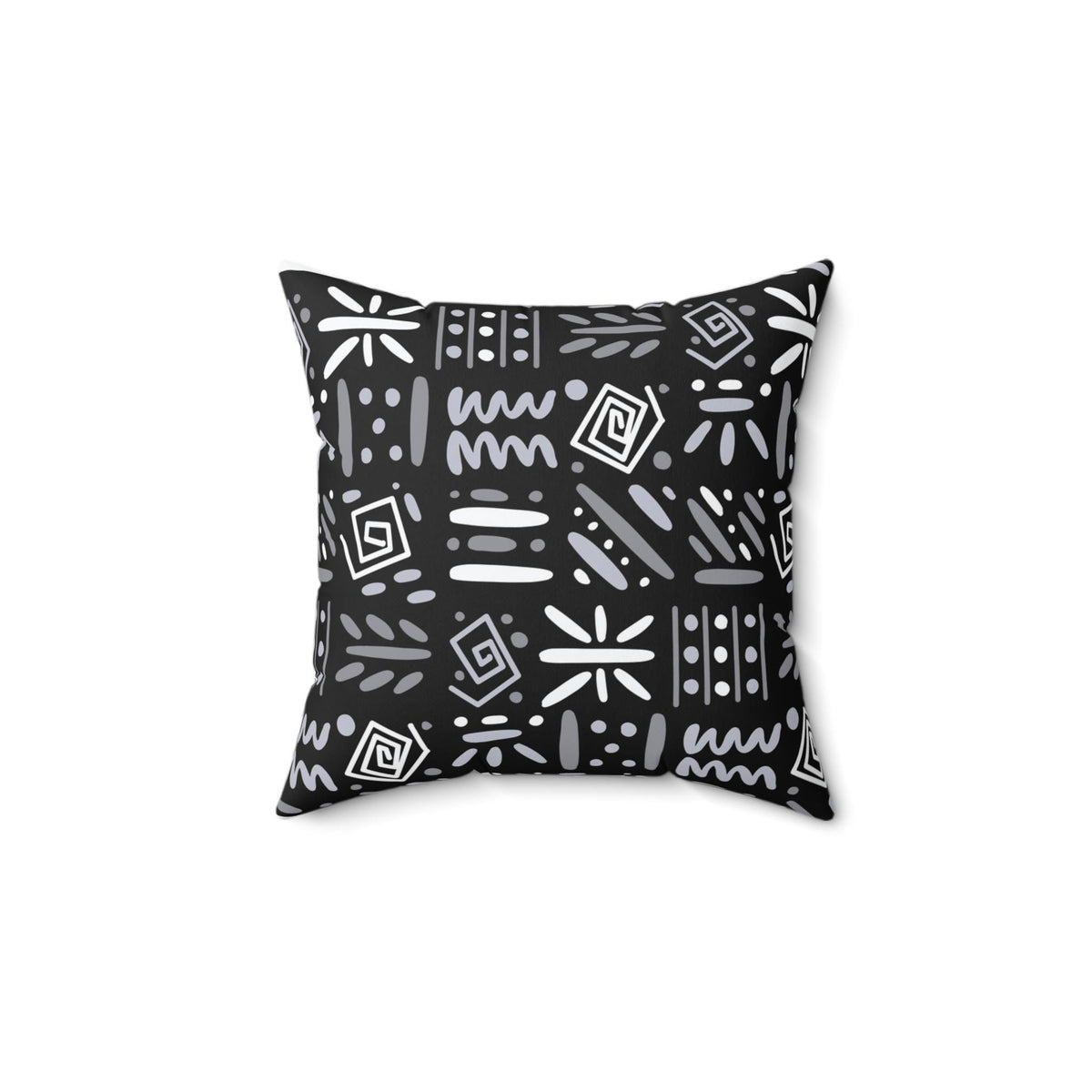Boho Aztec Tribal Pattern Square Pillow - Double Sided Print Hidden Zipper