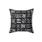 Boho Aztec Tribal Pattern Square Pillow - Double Sided Print Hidden Zipper
