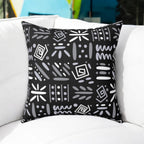 Boho Aztec Tribal Pattern Square Pillow - Double Sided Print Hidden Zipper