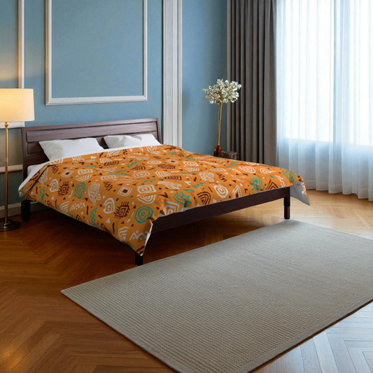 African Patterned Boho Comforter Warm and Cozy Premium Quality Bedding