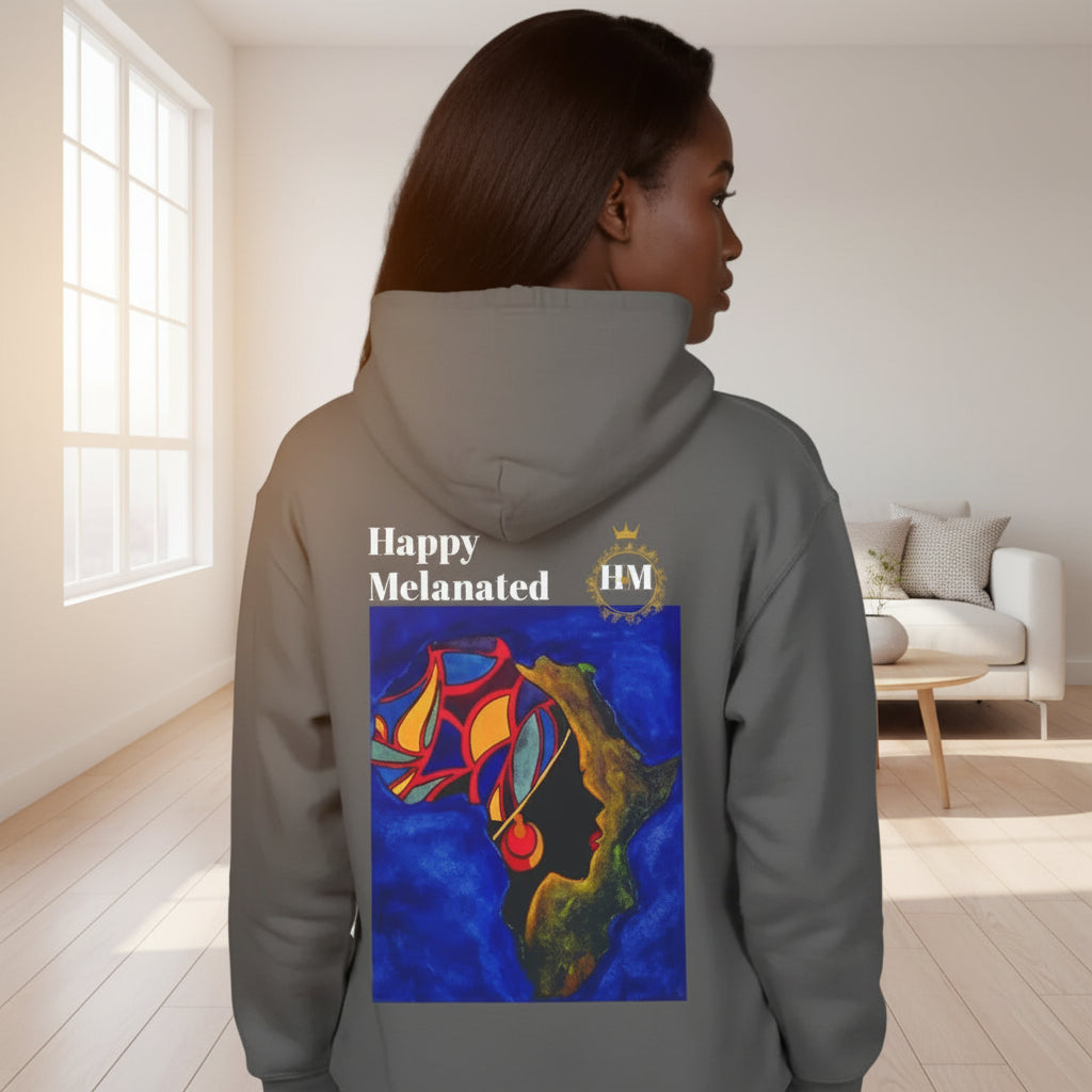 African Continent Art Graphic Unisex Hoodie, Lightweight Sweatshirt