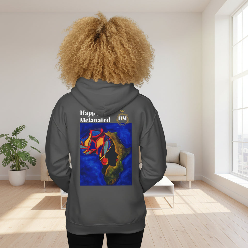 African Continent Art Graphic Unisex Hoodie, Lightweight Sweatshirt