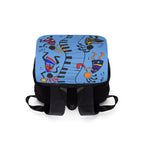 Afro Music Cartoon Backpack, Handcrafted Unisex Shoulder Bag for Casual Use