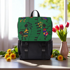 Afro Music Cartoon Backpack, Handcrafted Unisex Shoulder Bag for Casual Use Printify