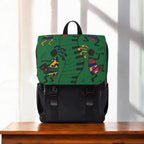 Afro Music Cartoon Backpack, Handcrafted Unisex Shoulder Bag for Casual Use