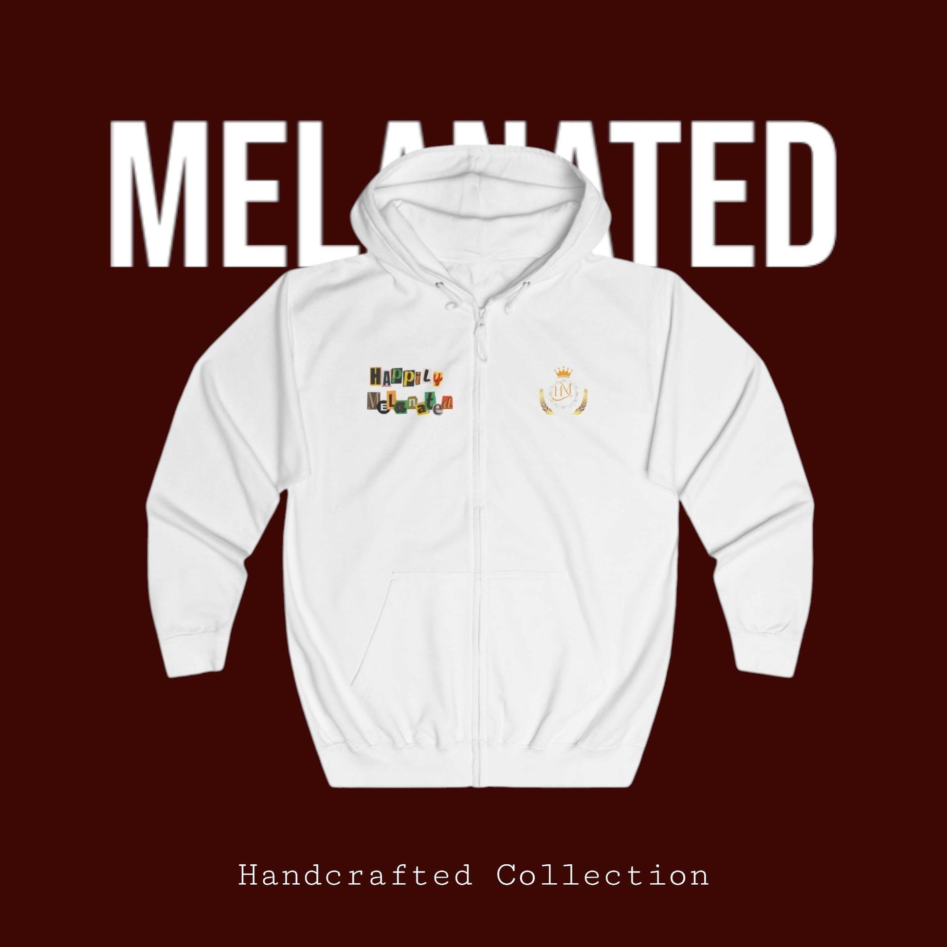Hand-Drawn Afro Music Graphic Full Zip Hoodie, Unisex Streetwear for All