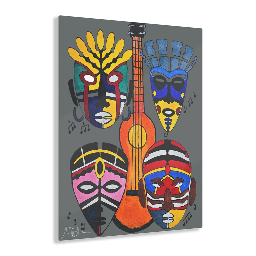 Tribal Mask Acrylic Prints, Wall Art Decor, Native American Artwork, Home Office Decor