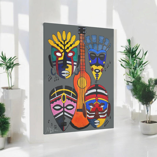 Tribal Mask Acrylic Prints, Wall Art Decor, Native American Artwork, Home Office Decor
