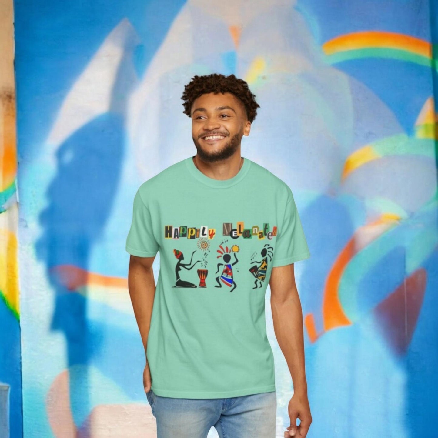 Handcrafted Afro Music Graphic Unisex T-shirt, Music Lover Tee, Ethnic Graphic Shirt