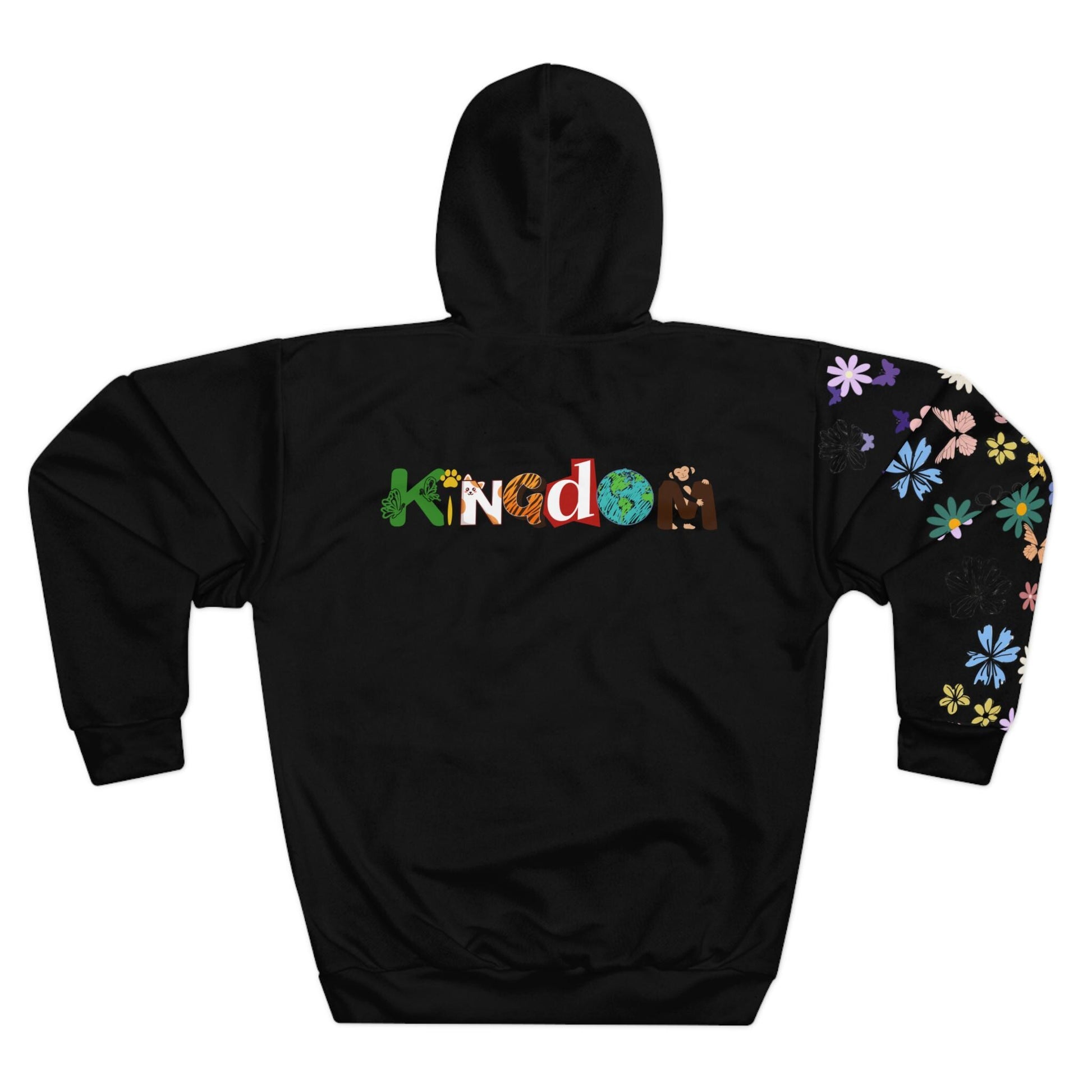 Elephant Floral Unisex Pullover Hoodie, Graphic Sweatshirt, Animal Lover Gift