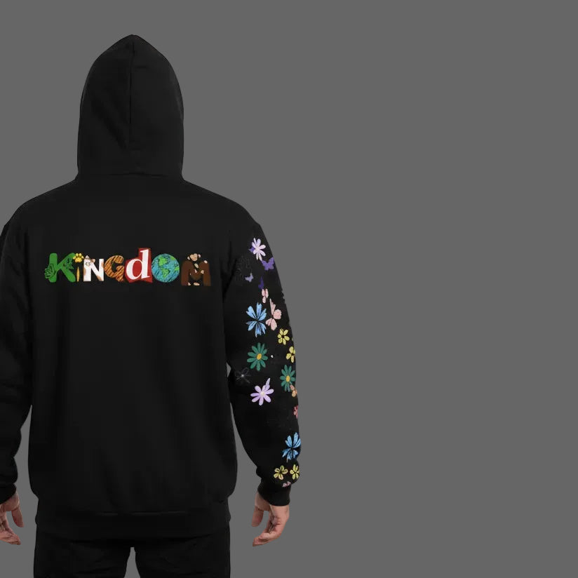Elephant Floral Unisex Pullover Hoodie, Graphic Sweatshirt, Animal Lover Gift
