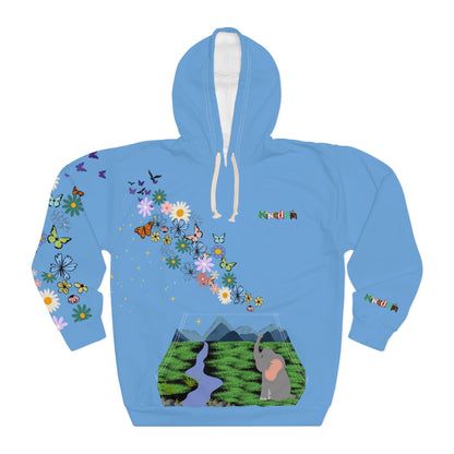Elephant Floral Unisex Pullover Hoodie, Graphic Sweatshirt, Animal Lover Gift