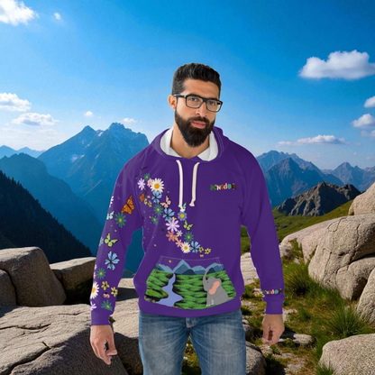Elephant Floral Unisex Pullover Hoodie, Graphic Sweatshirt, Animal Lover Gift