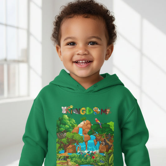 Jungle Life Toddler Hoodie, Kids Safari Pullover, Animal Print Child Sweatshirt, Wildlife Theme Baby Jumper, Graphic Nature Boy/Girl Jacket,