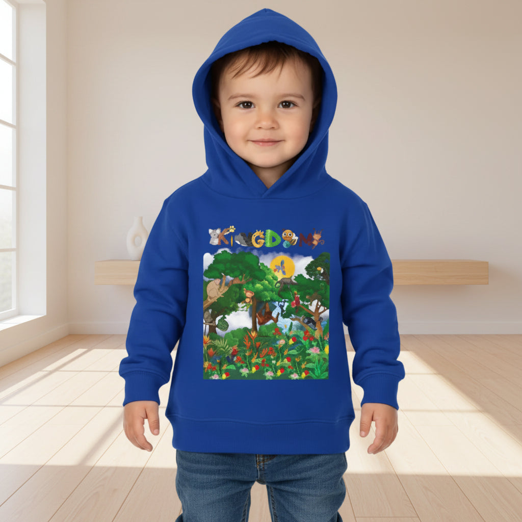 Jungle Animals Toddler Hoodie, Kids Fleece Sweatshirt, Monkey Graphic Baby Pullover