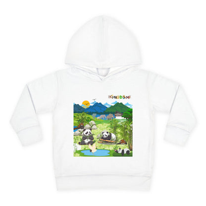 Graphic Panda Elephants Toddler Hoodie, Wildlife Theme, Kids Fleece Pullover