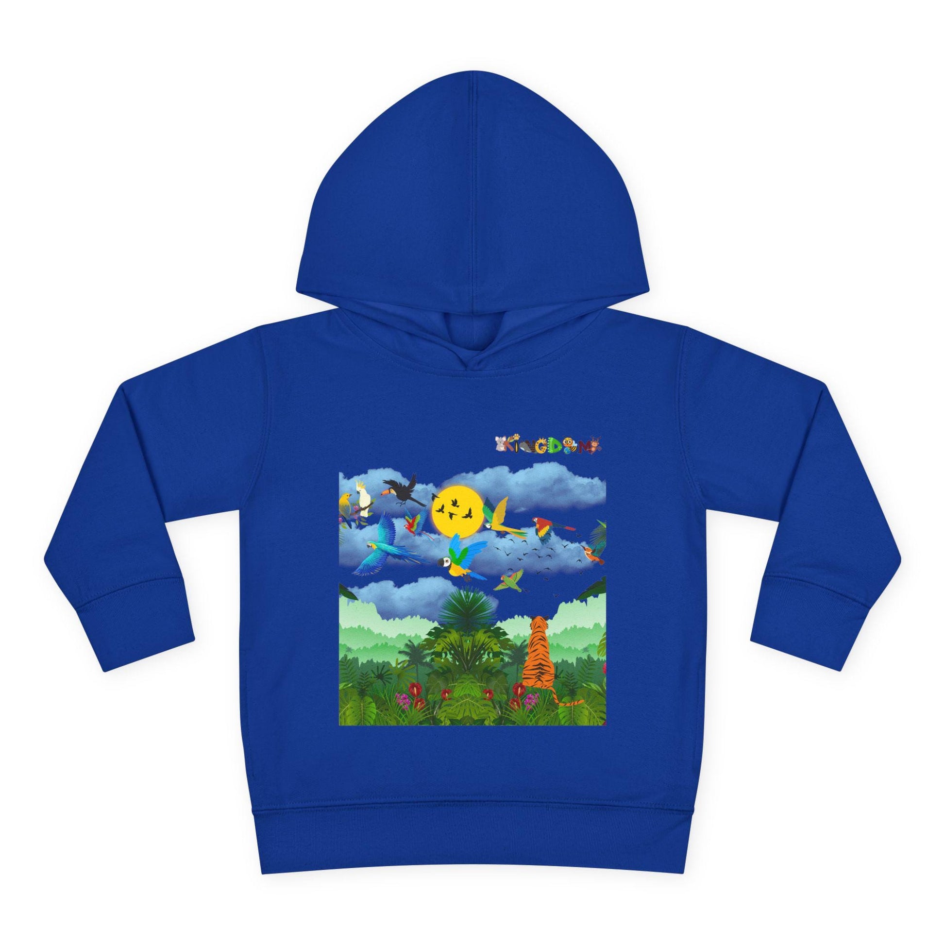 Tropical Birds Toddler Hoodie, Wild Life Theme Fleece Pullover, Kids Animal Sweater, Jungle Print Sweatshirt, Bird Lover Gift