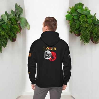 Lone Wolf Hooded Sweatshirt, Introvert Enthusiast Pullover, Graphic Unisex Hoodie